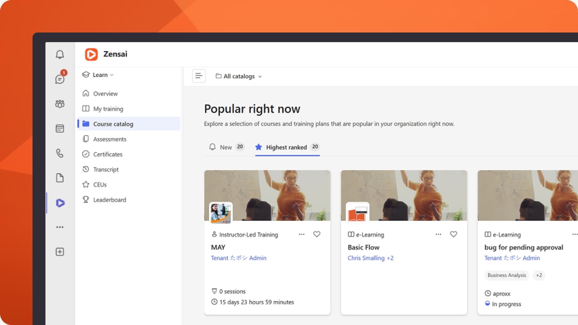 Training in microsoft teams zensai